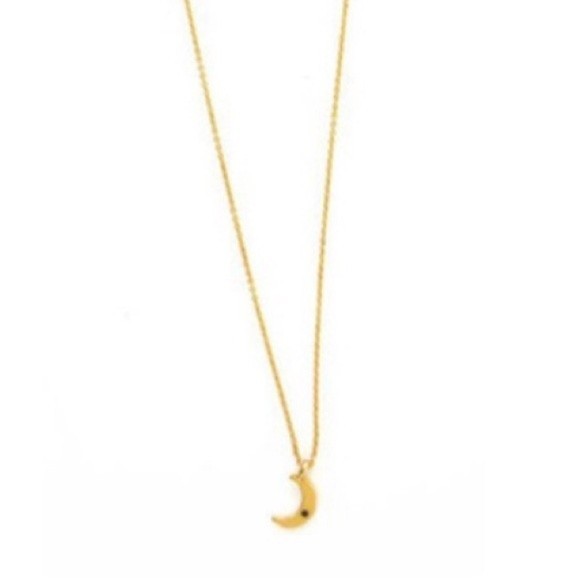 Wren Jewelry - Wren Gold and Sapphire Moon Necklace